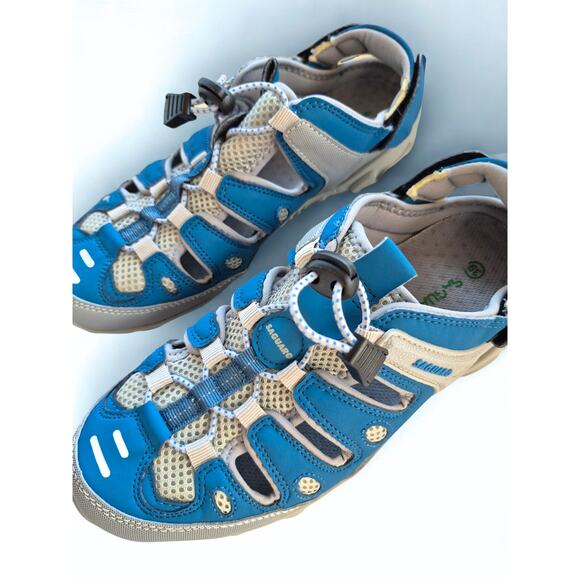 Saguaro Water Hiking Trail Sport Sandal Womens Size 8.5 Blue Gray Triathlete - Picture 5 of 9